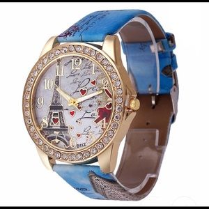 NWT ⬇️ Final Price Jeweled Face Eiffel Tower Watch